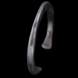 画像3: ブラックフット族 James Faks ハーフラウンドワイヤー チェイシング バングル