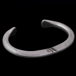 画像4: ブラックフット族 James Faks ハーフラウンドワイヤー チェイシング バングル