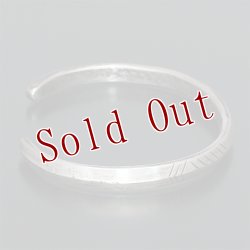 画像5: クリーク族 Jesse Robbins トライアングル コインシルバー スタンプ ナロー バングル