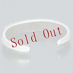 画像5: クリーク族 Jesse Robbins 1/2" コインシルバー スタンプ テーパー バングル