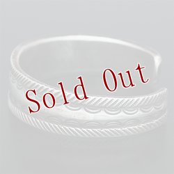 画像6: クリーク族 Jesse Robbins 5/8" コインシルバー スタンプ テーパー バングル