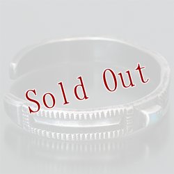 画像3: クリーク族 Jesse Robbins 2 シャイアン コインシルバー フラットトップ スタンプ バングル