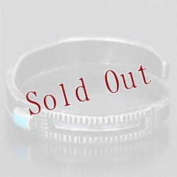 画像4: クリーク族 Jesse Robbins 2 シャイアン コインシルバー フラットトップ スタンプ バングル