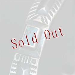 画像10: クリーク族 Jesse Robbins 2 シャイアン コインシルバー フラットトップ スタンプ バングル