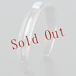 画像6: クリーク族 Jesse Robbins シャイアン コインシルバー フラットトップ スタンプ バングル