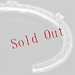 画像5: クリーク族 Jesse Robbins シャイアン コインシルバー トライアングル ヘビーゲージ スタンプ バングル