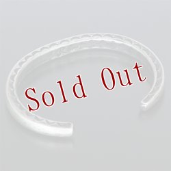 画像4: クリーク族 Jesse Robbins コインシルバー ヘビーゲージ サイドスタンプ バングル