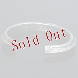 画像7: クリーク族 Jesse Robbins シャイアン コインシルバー トライアングル スタンプ バングル 