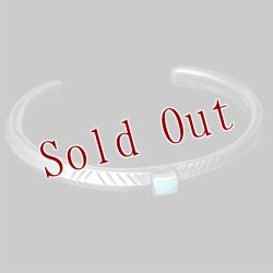 画像3: クリーク族 Jesse Robbins  シャイアン コインシルバー トライアングル スタンプ ナロー バングル