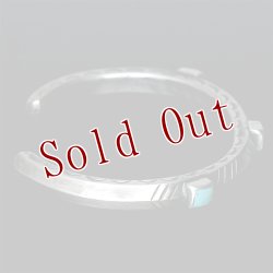 画像5: クリーク族 Jesse Robbins  シャイアン コインシルバー トライアングル サイドスタンプ ナロー バングル