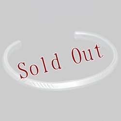 画像3: クリーク族 Jesse Robbins トライアングル コインシルバー スタンプ ナロー バングル