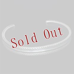 画像3: クリーク族 Jesse Robbins コインシルバー チゼルワーク テーパー バングル