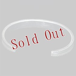 画像4: クリーク族 Jesse Robbins コインシルバー チゼルワーク テーパー バングル