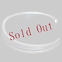 画像5: クリーク族 Jesse Robbins コインシルバー チゼルワーク テーパー バングル