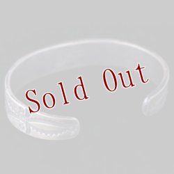 画像5: クリーク族 Jesse Robbins 1/2" コインシルバー スタンプ バングル "6"