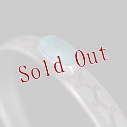 画像4: クリーク族 Jesse Robbins Fox ハーフラウンド コインシルバー スタンプ バングル "5 1/2"