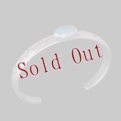 画像2: クリーク族 Jesse Robbins Fox ハーフラウンド コインシルバー スタンプ バングル "5 1/2"