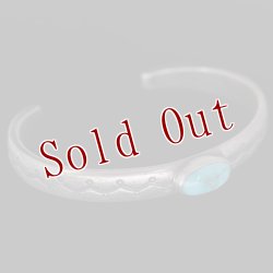 画像5: クリーク族 Jesse Robbins Fox ハーフラウンド コインシルバー スタンプ バングル "5 1/2"