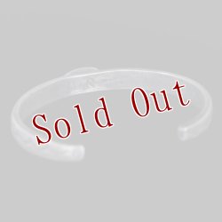 画像6: クリーク族 Jesse Robbins Fox ハーフラウンド コインシルバー スタンプ バングル "5 1/2"