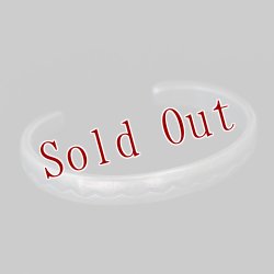 画像4: クリーク族 Jesse Robbins ハーフラウンド コインシルバー スタンプ バングル "5 3/8"