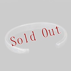 画像5: クリーク族 Jesse Robbins ハーフラウンド コインシルバー スタンプ バングル "5 3/8"