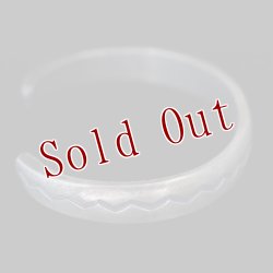 画像6: クリーク族 Jesse Robbins ハーフラウンド コインシルバー スタンプ バングル "5 3/8"