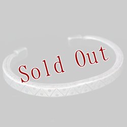 画像4: クリーク族 Jesse Robbins コインシルバー ヘビーゲージ ジグザグ バングル "5 3/4"