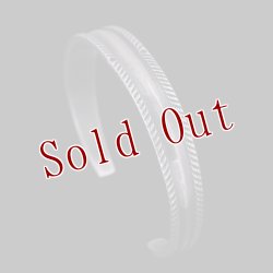 画像3: クリーク族 Jesse Robbins ダブルロープ コインシルバー バングル "5 3/4"