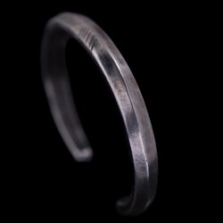 画像3: クリーク族 Jesse Robbins トライアングル コインシルバー アロー バングル