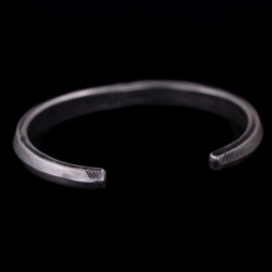 画像6: クリーク族 Jesse Robbins トライアングル コインシルバー アロー バングル