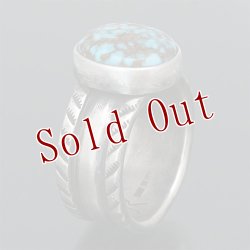 画像3: クリーク族 Jesse Robbins キャンデラリア コインシルバー チゼル リング 24.5号