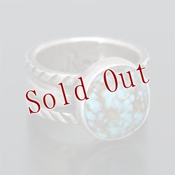 画像4: クリーク族 Jesse Robbins キャンデラリア コインシルバー チゼル リング 24.5号