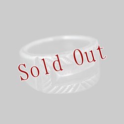 画像4: クリーク族 Jesse Robbins コインシルバー フラットトップ リング 12.5号