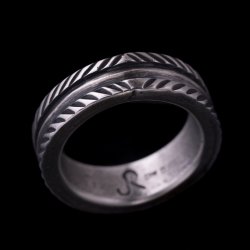 画像4: クリーク族 Jesse Robbins ダブルロープ コインシルバー リング 15.5号