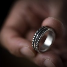 着用画像1: クリーク族 Jesse Robbins ダブルロープ コインシルバー リング 15.5号