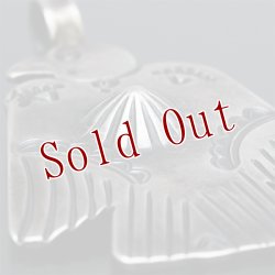 画像3: クリーク族 Jesse Robbins サンダーバード コインシルバー バンプアウト ペンダント