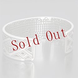 画像3: ホピ族 Emmett Navakuku 7/8” レインクラウド/ライトニング オーバーレイ/スタンプ バングル