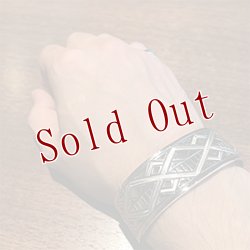 画像4: ホピ族 Emmett Navakuku 7/8” レインクラウド/ライトニング オーバーレイ/スタンプ バングル