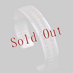 画像3: ホピ族 Emmett Navakuku 1/2” ミルキーウェイ オーバーレイ バングル