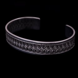 画像5: ホピ族 Emmett Navakuku 1/2” ミルキーウェイ オーバーレイ バングル