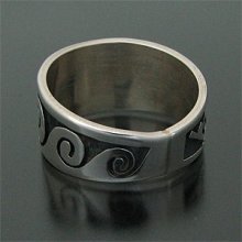 着用画像1: ホピ族 Sparky Masawytewa フロッグ リング 19.5号
