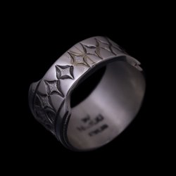 画像4: ホピ族 Emmett Navakuku ミルキーウェイ オーバーレイ リング 23.5号