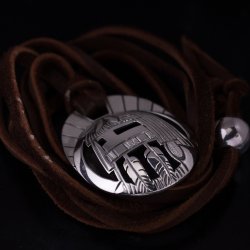 画像3: ホピ族 Emmett Navakuku ロングヘア カチナ オーバーレイ ペンダント