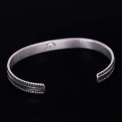 画像5: 【RIVER MAIL企画】ナバホ族 Bruce Morgan 1/4" 14K チゼル プレーン バングル