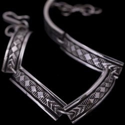 画像2: 【RIVER MAIL企画】ナバホ族 Bruce Morgan 1/4” SS 4ダイヤ+アロー ブレスレット