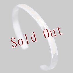 画像3: ナバホ族 Bruce Morgan 1/4" 14K ハンマーテクスチャ バングル