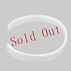 画像6: ナバホ族 Bruce Morgan 1/4" 14K ハンマーテクスチャ バングル