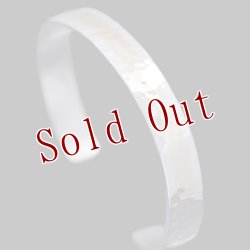 画像3: ナバホ族 Bruce Morgan 3/8" 14K ハンマーテクスチャ バングル