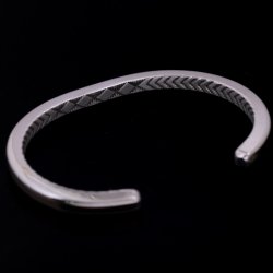 画像6: ナバホ族 Bruce Morgan #6SQ プレーン(14K)/4ダイヤ+アロー(SS) バングル【RIVER MAIL企画】