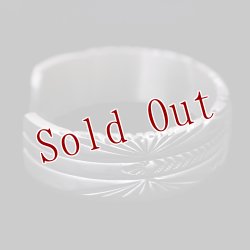 画像4: ナバホ族 Bruce Morgan 1/2" 10ga SS サンバースト 4ダイヤ+アロー バングル【RIVER MAIL企画】